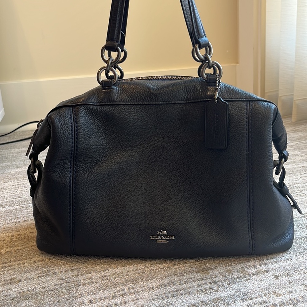 Like New navy blue Coach convertible purse.
